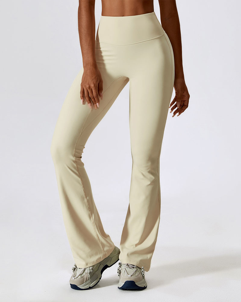 Flared Leg High-Waisted Seamless Yoga Pants