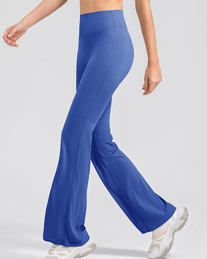 Flared Yoga Pants with High Waist and Hip Lift Design