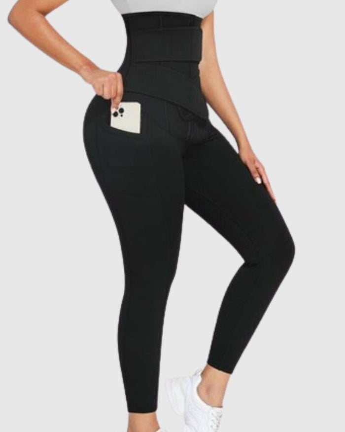 High-Waisted Tummy Control Leggings with Butt Lifting Design