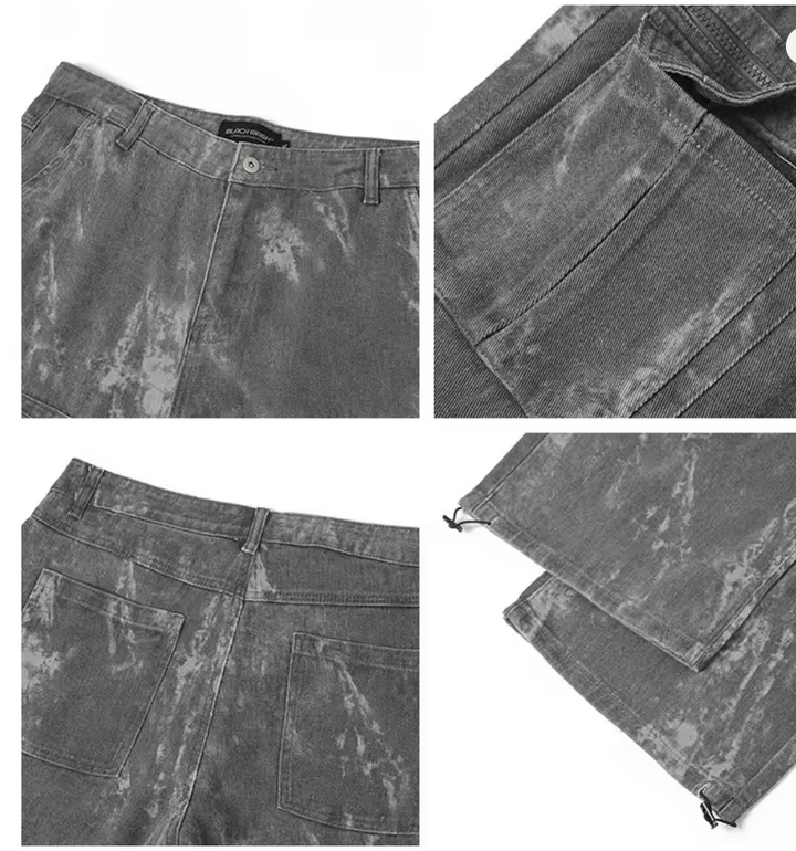 Trendy Retro Multi-Pocket Jeans