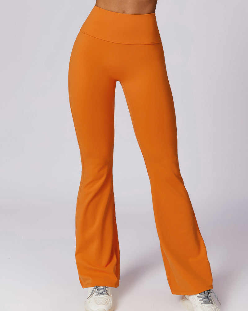 Flared Leg High-Waisted Seamless Yoga Pants
