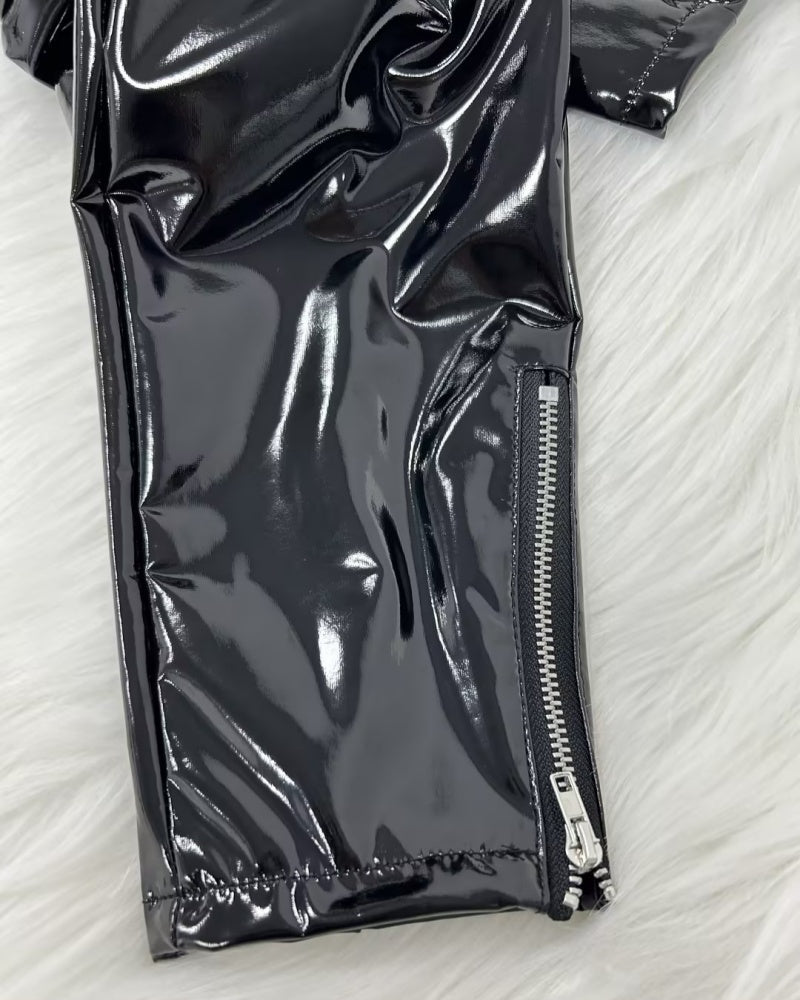 Women's Slim Fit PU Leather Pants - Stylish and Versatile Mirror Finish