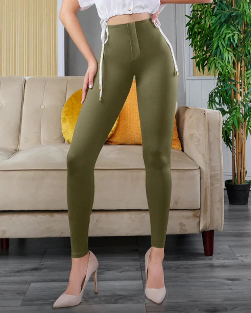 High-Waisted Shaping Leggings with Tummy Control and Butt Lifting Features