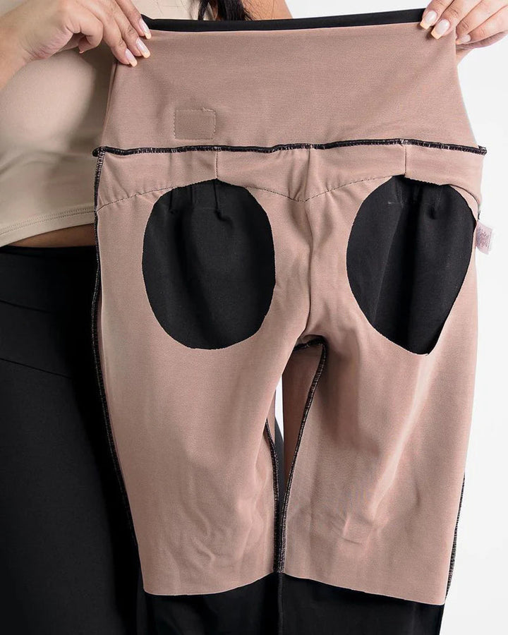 High-Waisted Tummy Control Leggings with Butt Lifting Design - Comfortable Stretch Slimming Skinny Pants with Zipper
