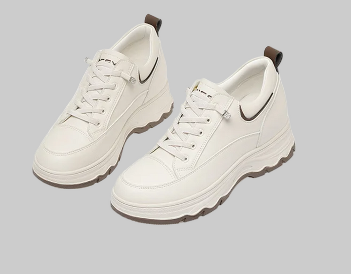 Orthopedic Chunky Soft Leather Walking Sneakers