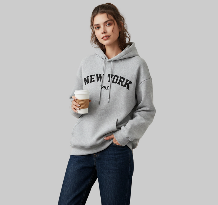 Brooklyn Creative Letter Print Hoodie