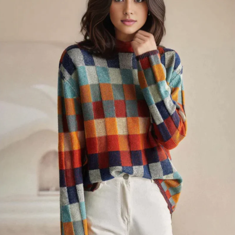 HULO Cozy Turtleneck Knit Sweater
