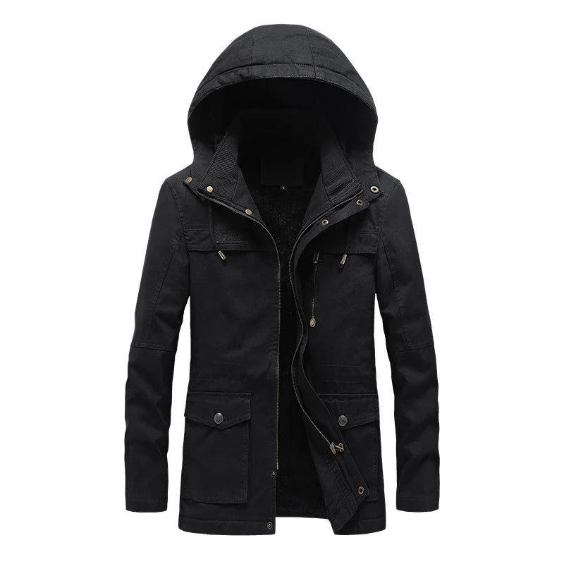 Military Cargo Thick Warm Cotton Winter Coat