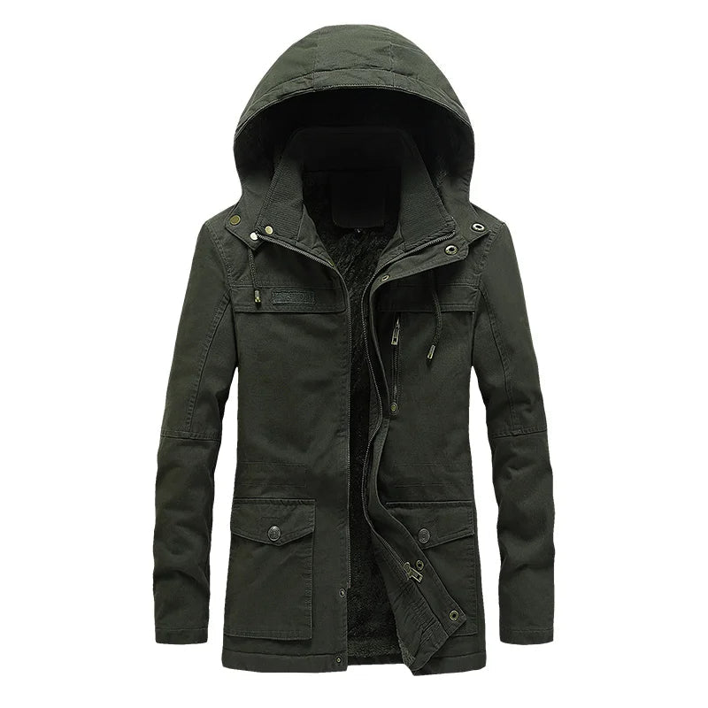 Military Cargo Thick Warm Cotton Winter Coat