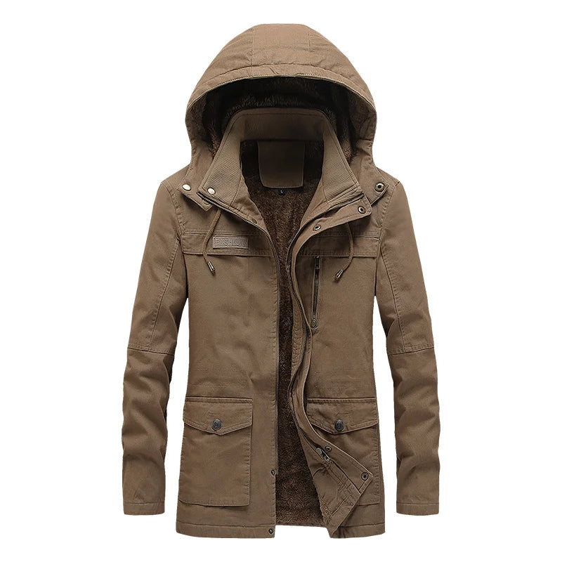 Military Cargo Thick Warm Cotton Winter Coat