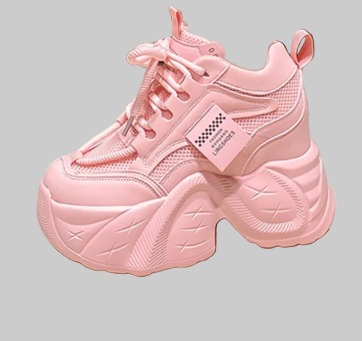 10CM High Platform Lace-Up Chunky Sneakers