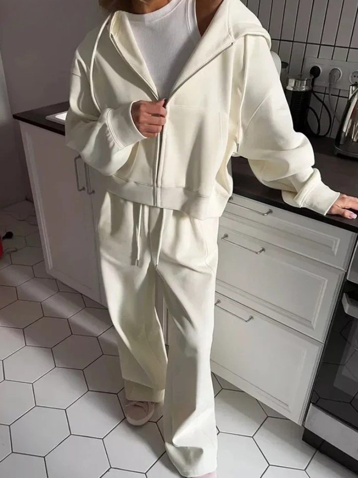 Zipper Hoodie and Sweatpants set